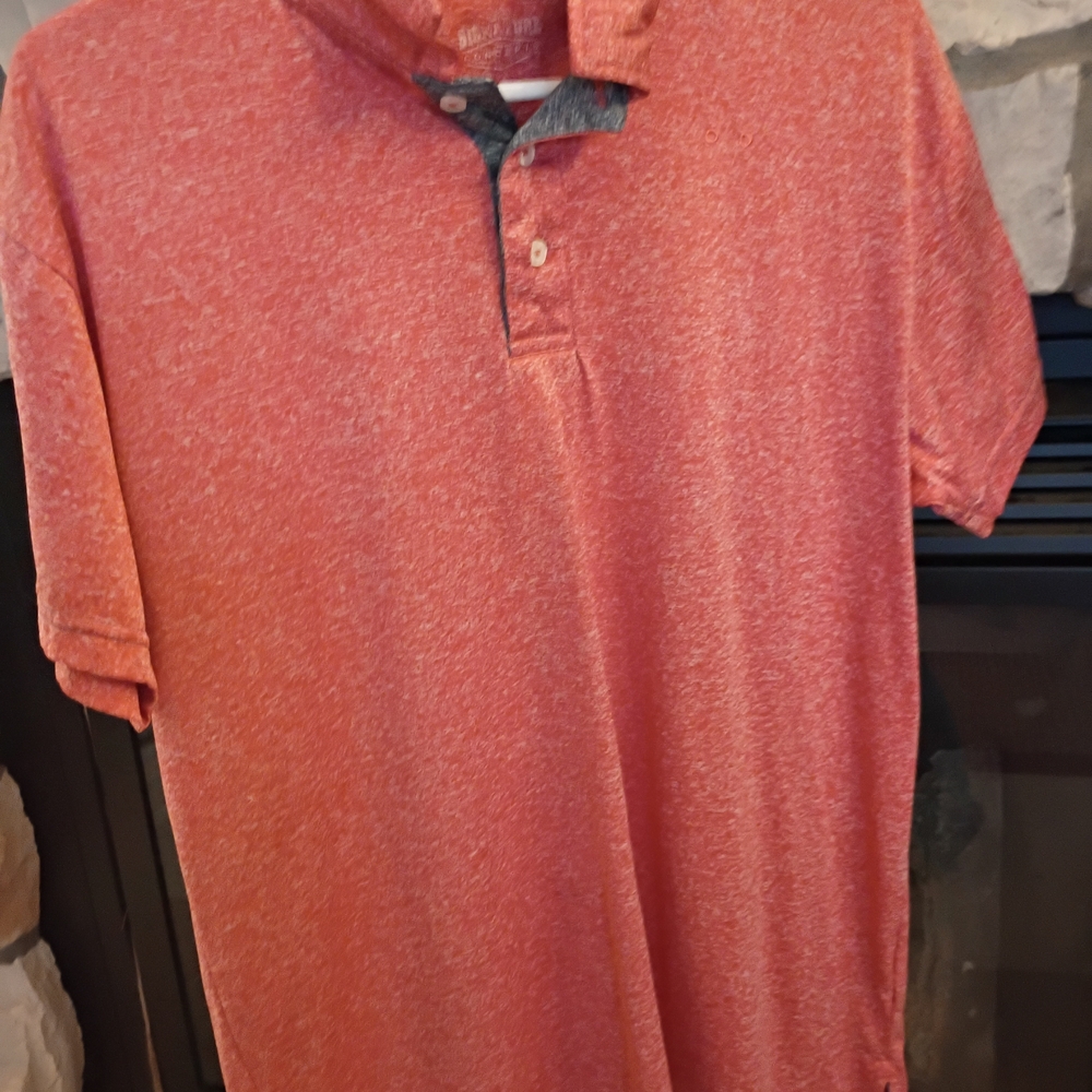 Classic Heathered Polo Shirt in Red